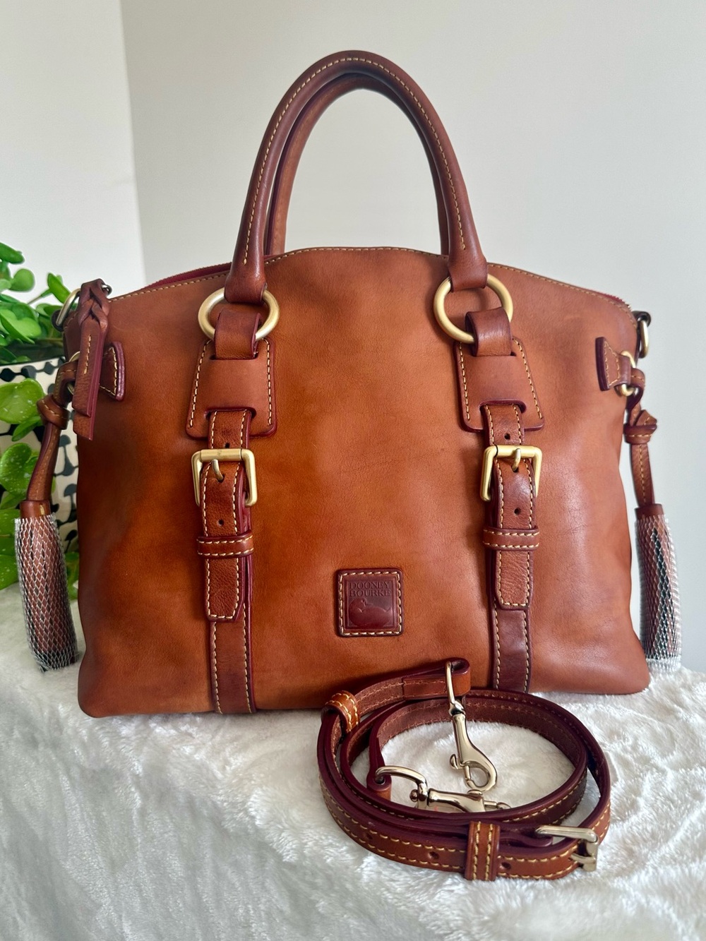 Dooney & Bourke Natural Florentine Bristol Satchel